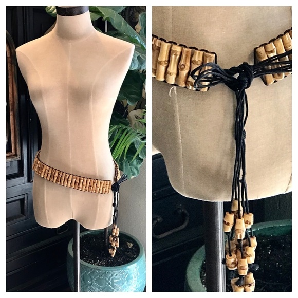 Bali vintage bamboo wrap beaded drop belt main image 8